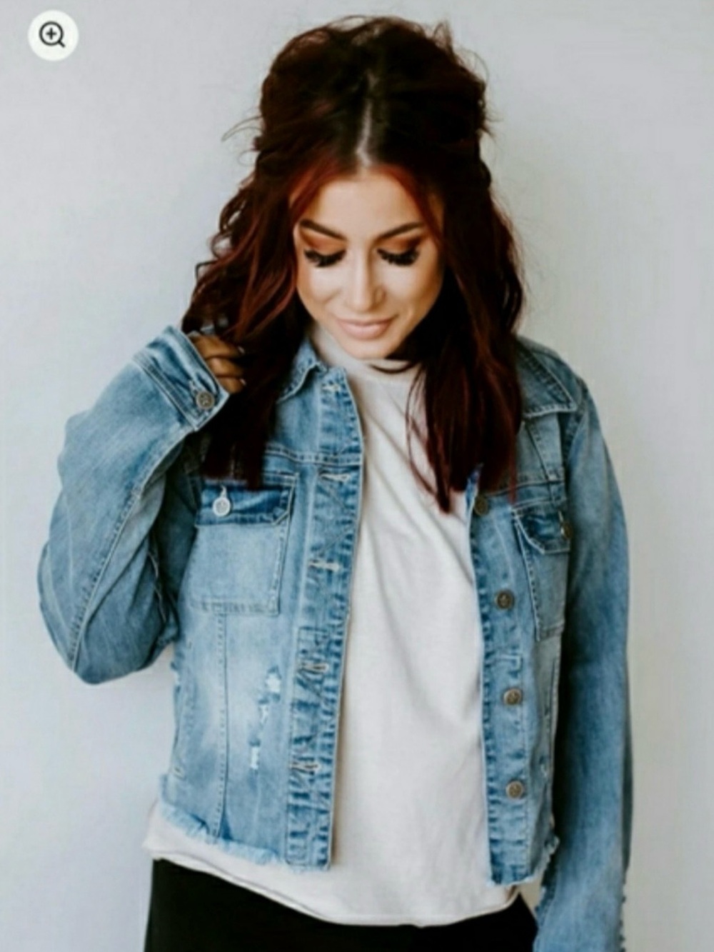 LILY & LOTTIE RAW HEM DENIM JACKET
